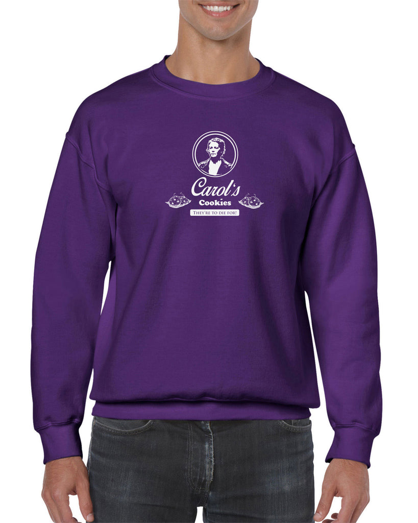 Carols Cookies They're to Die for Crew Sweatshirt zombie walker walking dead tv show gore blood whispers