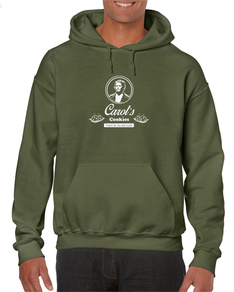 Carols Cookies They're to Die for Hoodie Hooded Sweatshirt zombie walker walking dead tv show gore blood whispers