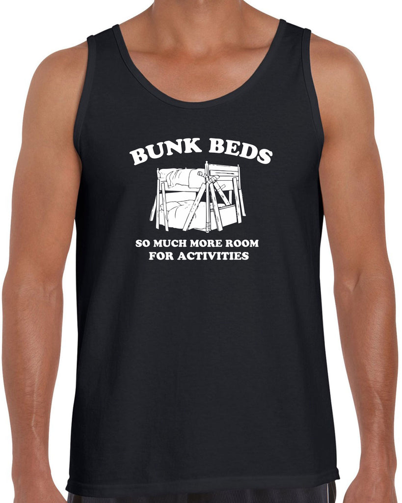 Bunk Beds Tank Top so much more room for activities step brothers funny movie prestige worldwide boats and hoes college party