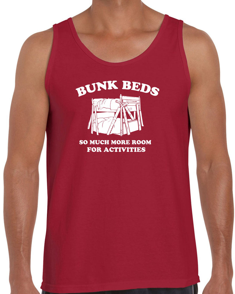 Bunk Beds Tank Top so much more room for activities step brothers funny movie prestige worldwide boats and hoes college party