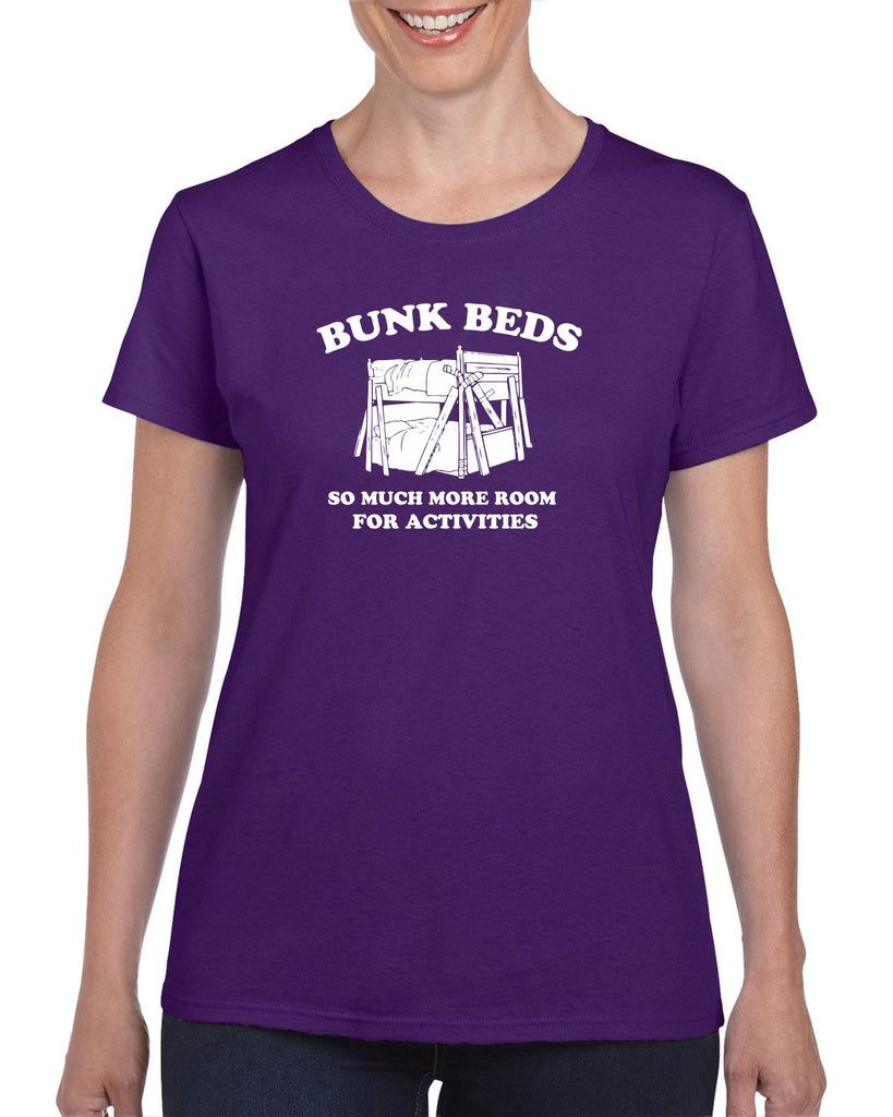 Bunk Beds Womens T-shirt so much more room for activities step brothers funny movie prestige worldwide boats and hoes college party