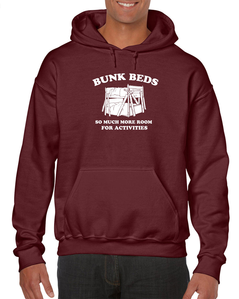 Bunk Beds Hoodie Hooded Sweatshirt so much more room for activities step brothers funny movie prestige worldwide boats and hoes college party