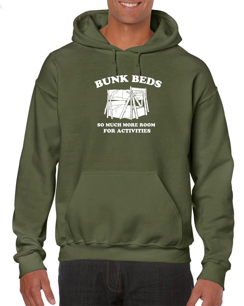 Bunk Beds Hoodie Hooded Sweatshirt so much more room for activities step brothers funny movie prestige worldwide boats and hoes college party