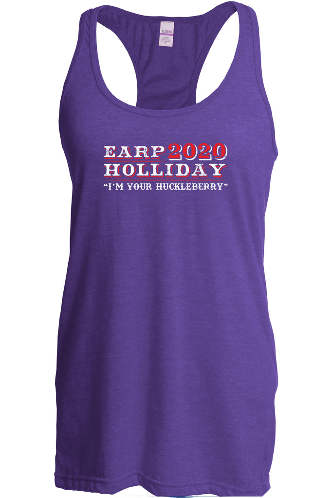 Earp Holliday 2020 Racer Back racerback Tank Top funny western movie tombstone president I'm your huckleberry election 90s