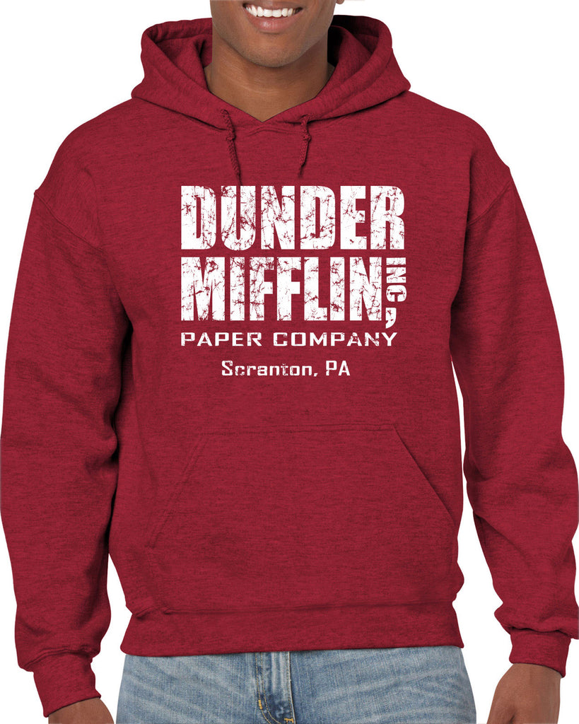 Hot Press Apparel Dunder Mifflin Paper Company Costume Party Halloween Christmas TV Show Office Pam Dwight Jim Michael Funny Comedy Documentary Pennsylvania Party College Humor Men's Clothing Hoodie Hooded Sweatshirt