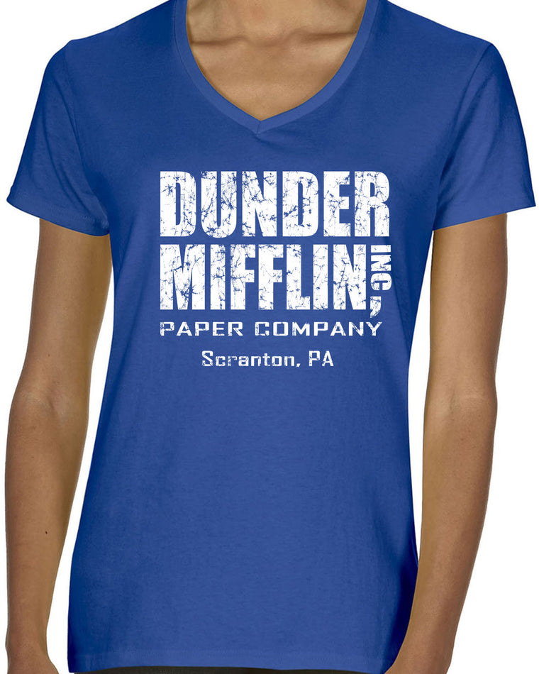Women's Short Sleeve V-Neck T-Shirt - Dunder Mifflin