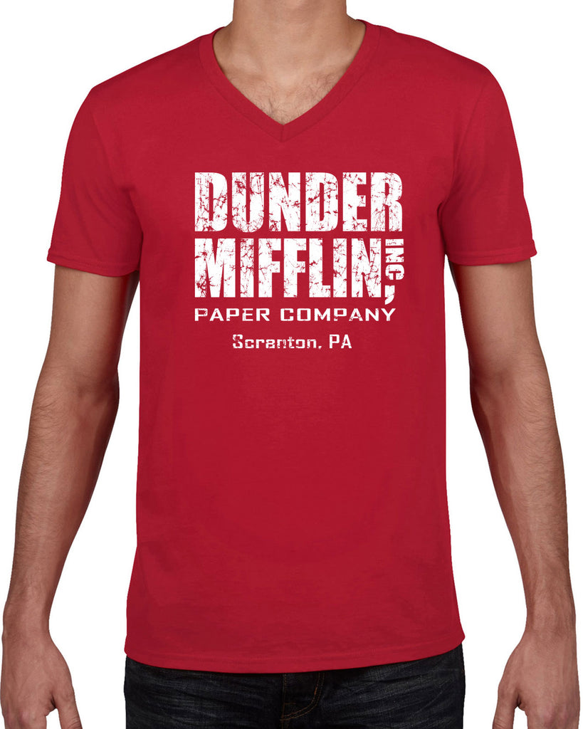Hot Press Apparel Dunder Mifflin Paper Company Costume Party Halloween Christmas TV Show Office Pam Dwight Jim Michael Funny Comedy Documentary Pennsylvania Party College Humor Men's Clothing