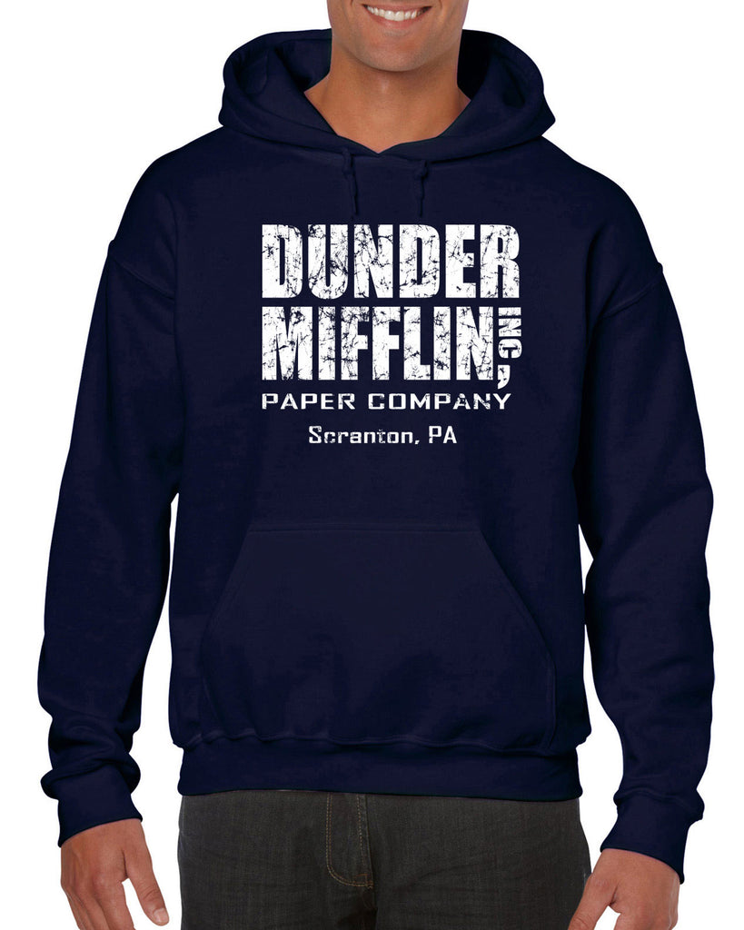 Hot Press Apparel Dunder Mifflin Paper Company Costume Party Halloween Christmas TV Show Office Pam Dwight Jim Michael Funny Comedy Documentary Pennsylvania Party College Humor Men's Clothing Hoodie Hooded Sweatshirt