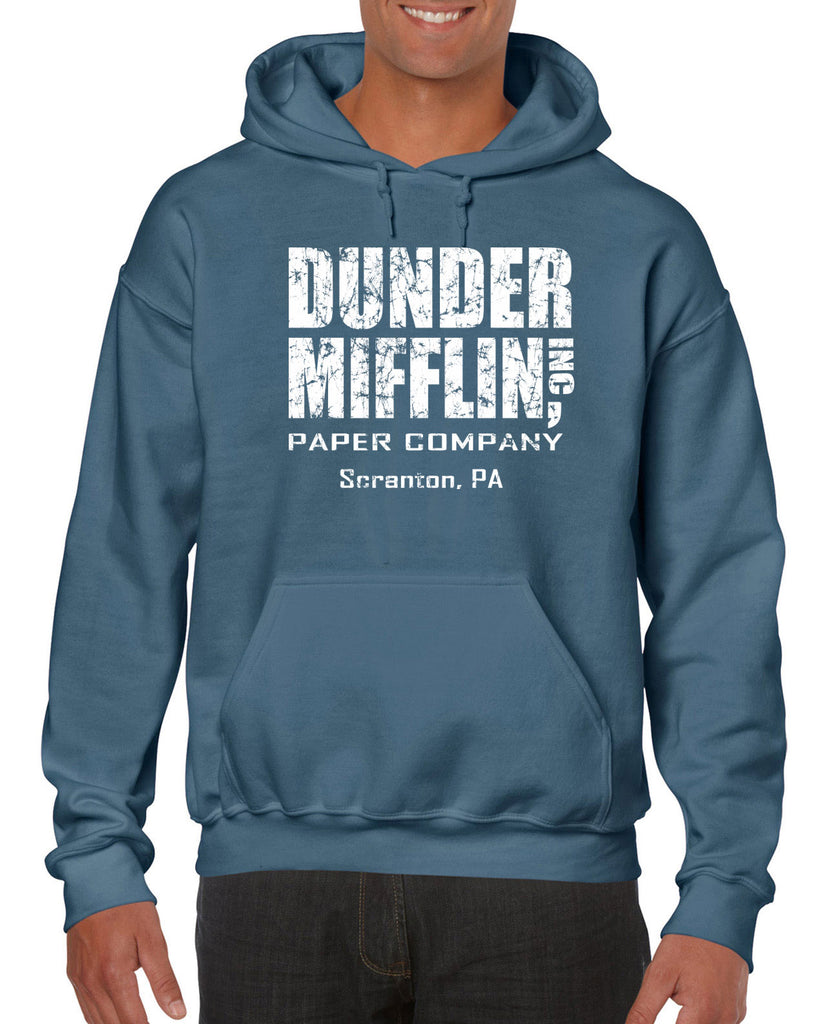 Hot Press Apparel Dunder Mifflin Paper Company Costume Party Halloween Christmas TV Show Office Pam Dwight Jim Michael Funny Comedy Documentary Pennsylvania Party College Humor Men's Clothing Hoodie Hooded Sweatshirt