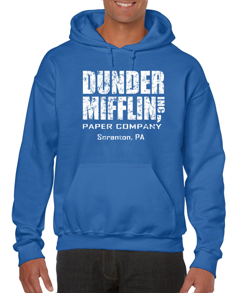 Hot Press Apparel Dunder Mifflin Paper Company Costume Party Halloween Christmas TV Show Office Pam Dwight Jim Michael Funny Comedy Documentary Pennsylvania Party College Humor Men's Clothing Hoodie Hooded Sweatshirt