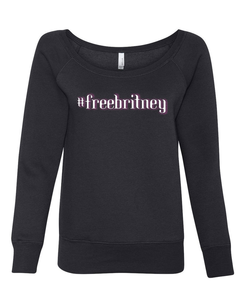 Free Britney Spears Womens Off The Shoulder Crew Sweatshirt #FreeBritney 90s Music Pop Dance Party Conservatorship