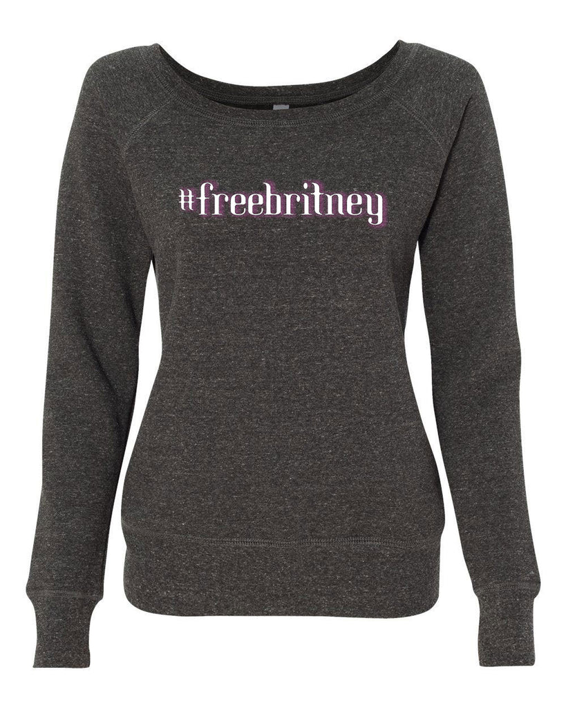 Free Britney Spears Womens Off The Shoulder Crew Sweatshirt #FreeBritney 90s Music Pop Dance Party Conservatorship