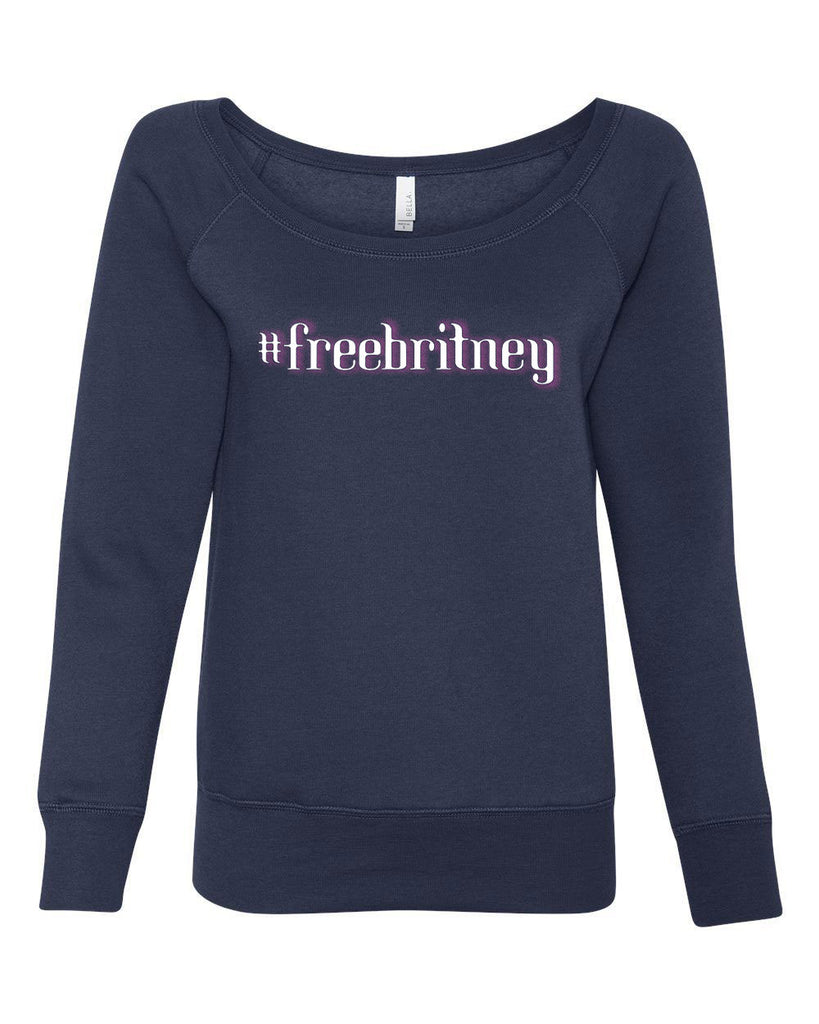 Free Britney Spears Womens Off The Shoulder Crew Sweatshirt #FreeBritney 90s Music Pop Dance Party Conservatorship