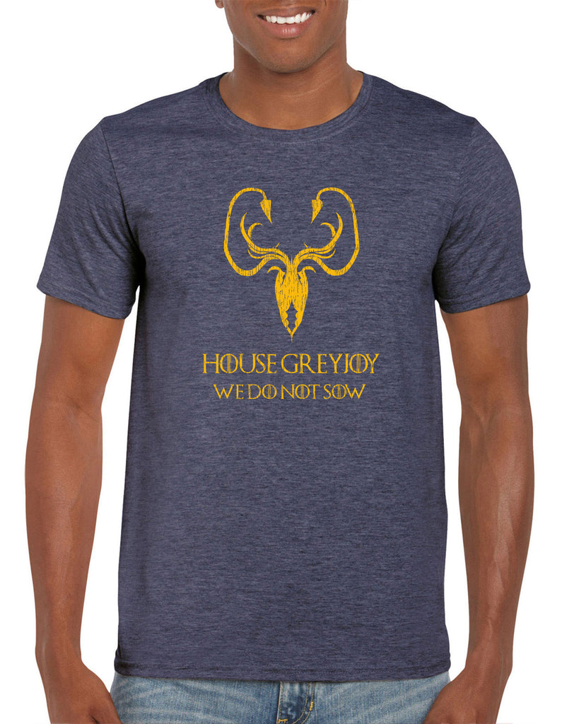House Greyjoy Mens Short Sleeve T-Shirt kraken we do not sow funny game of thrones reek theon iron islands castle westeros