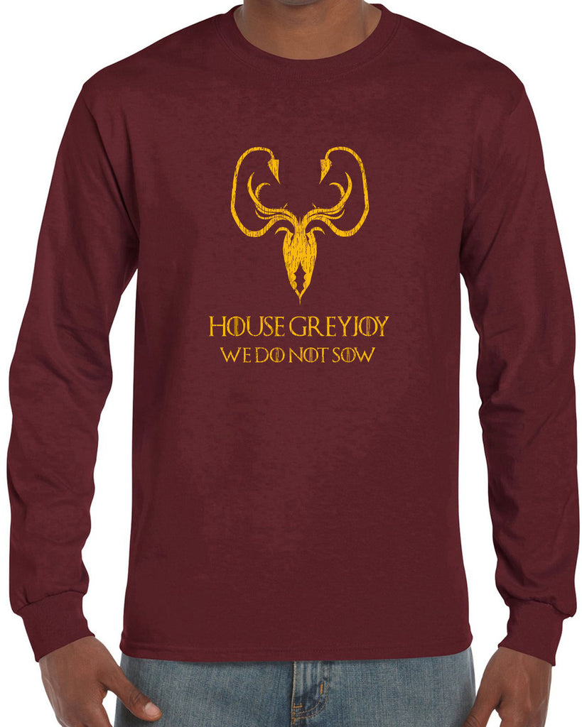 House Greyjoy Long Sleeve Shirt kraken we do not sow funny game of thrones reek theon iron islands castle westeros