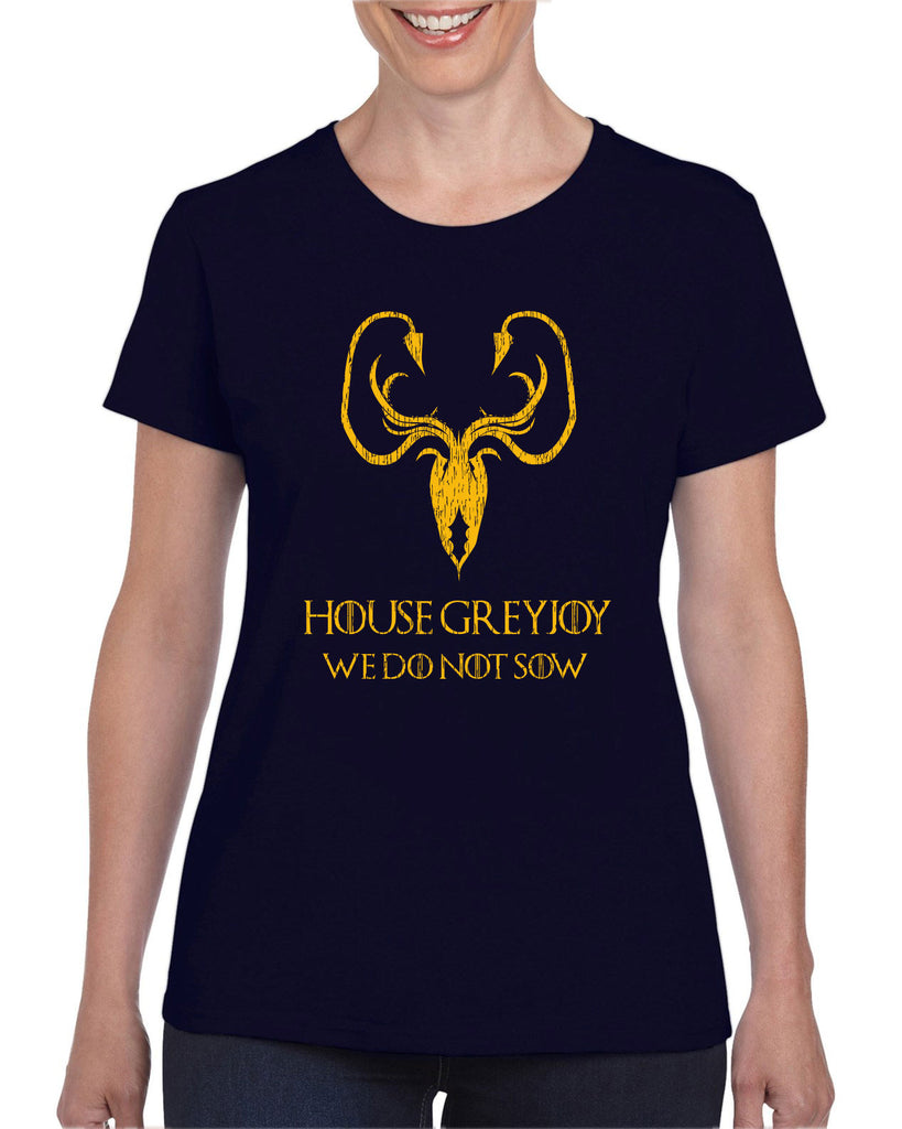 House Greyjoy Womens Short Sleeve Shirt kraken we do not sow funny game of thrones reek theon iron islands castle westeros