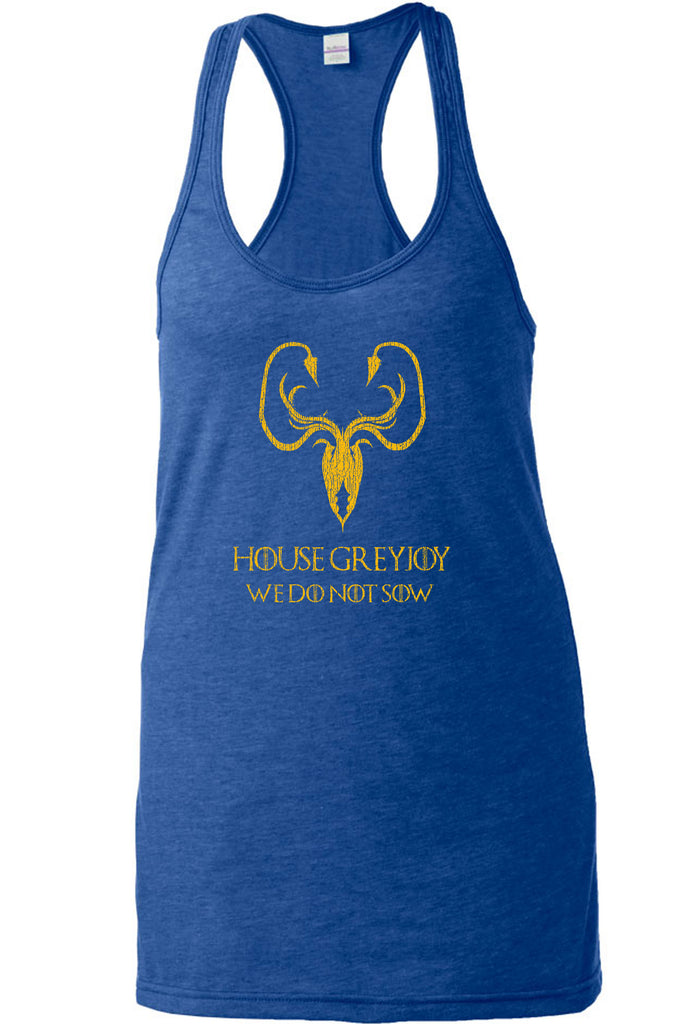 House Greyjoy Racerback Tank Top Racer Back kraken we do not sow funny game of thrones reek theon iron islands castle westeros