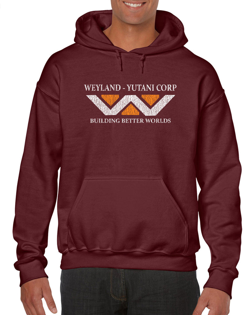 Weyland-Yutani Corporation Hoodie Hooded Sweatshirt aliens 80s movie scary horror film alien