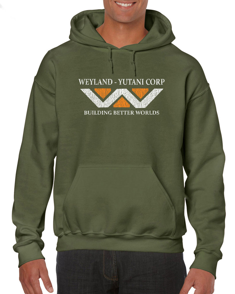 Weyland-Yutani Corporation Hoodie Hooded Sweatshirt aliens 80s movie scary horror film alien