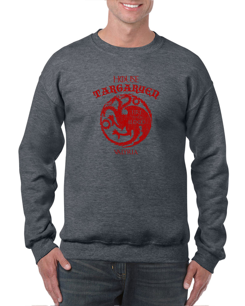 House Targaryen Crew Sweatshirt fire and blood dragon Game of Thrones bend the knee Khaleesi queen daenerys sigil king fantasy Kings Landing