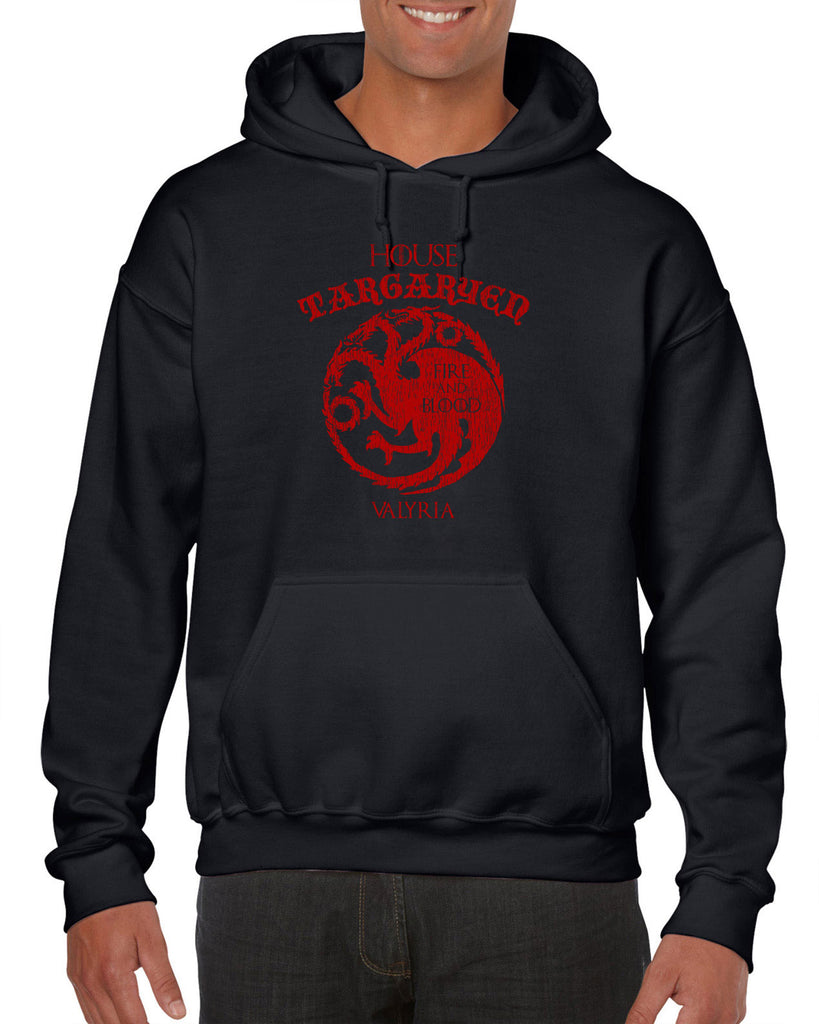 House Targaryen Hoodie Hooded Sweatshirt fire and blood dragon Game of Thrones bend the knee Khaleesi queen daenerys sigil king fantasy Kings Landing