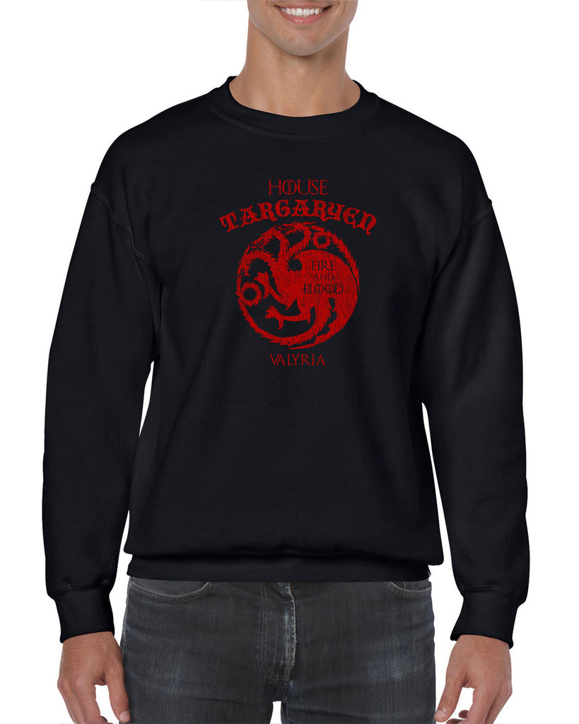 House Targaryen Crew Sweatshirt fire and blood dragon Game of Thrones bend the knee Khaleesi queen daenerys sigil king fantasy Kings Landing