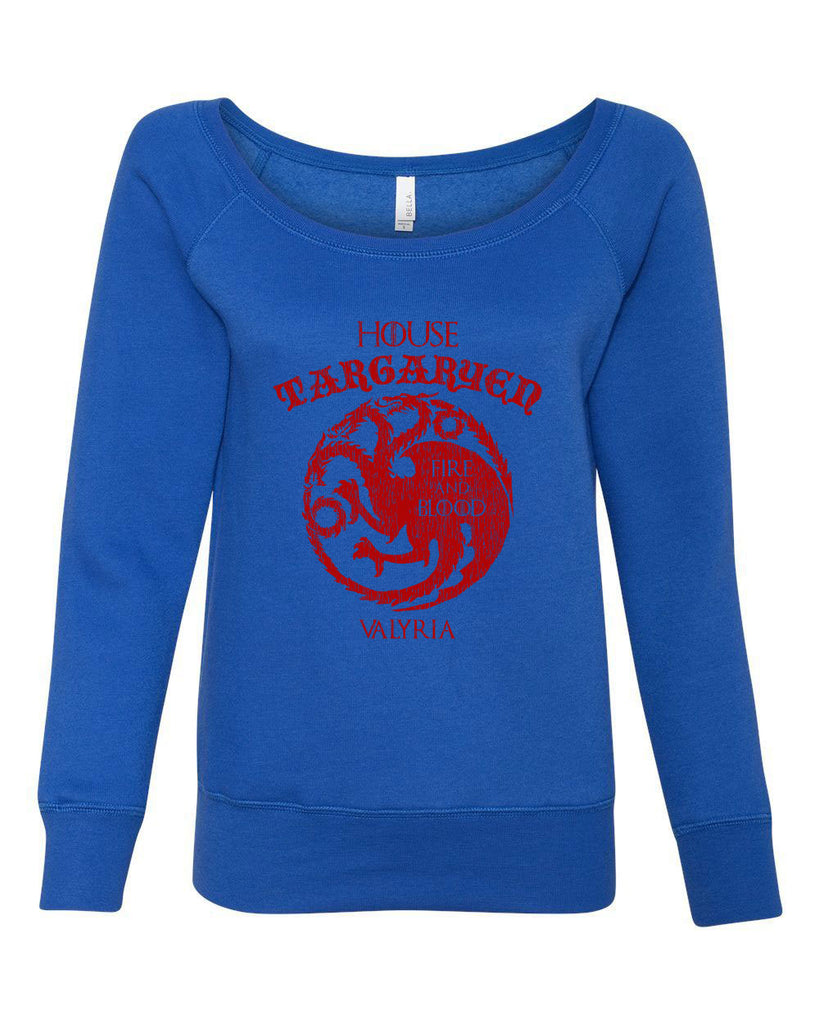 House Targaryen Womens Off the Shoulder Shirt fire and blood dragon Game of Thrones bend the knee Khaleesi queen daenerys sigil king fantasy Kings Landing