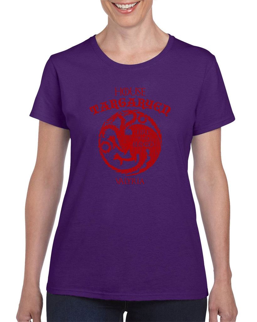 House Targaryen Womens T-shirt fire and blood dragon Game of Thrones bend the knee Khaleesi queen daenerys sigil king fantasy Kings Landing