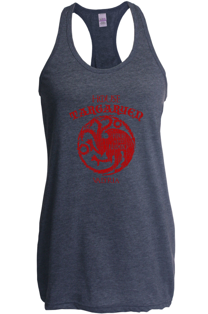 House Targaryen Womens Racerback Tank Top fire and blood dragon Game of Thrones bend the knee Khaleesi queen daenerys sigil king fantasy Kings Landing