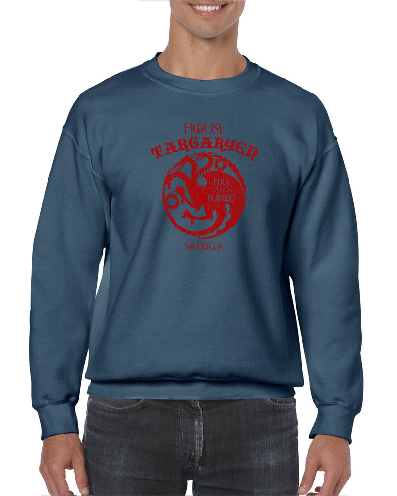 House Targaryen Crew Sweatshirt fire and blood dragon Game of Thrones bend the knee Khaleesi queen daenerys sigil king fantasy Kings Landing