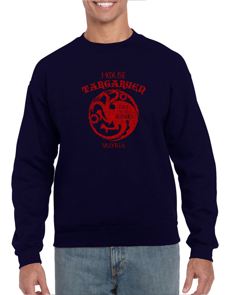 House Targaryen Crew Sweatshirt fire and blood dragon Game of Thrones bend the knee Khaleesi queen daenerys sigil king fantasy Kings Landing