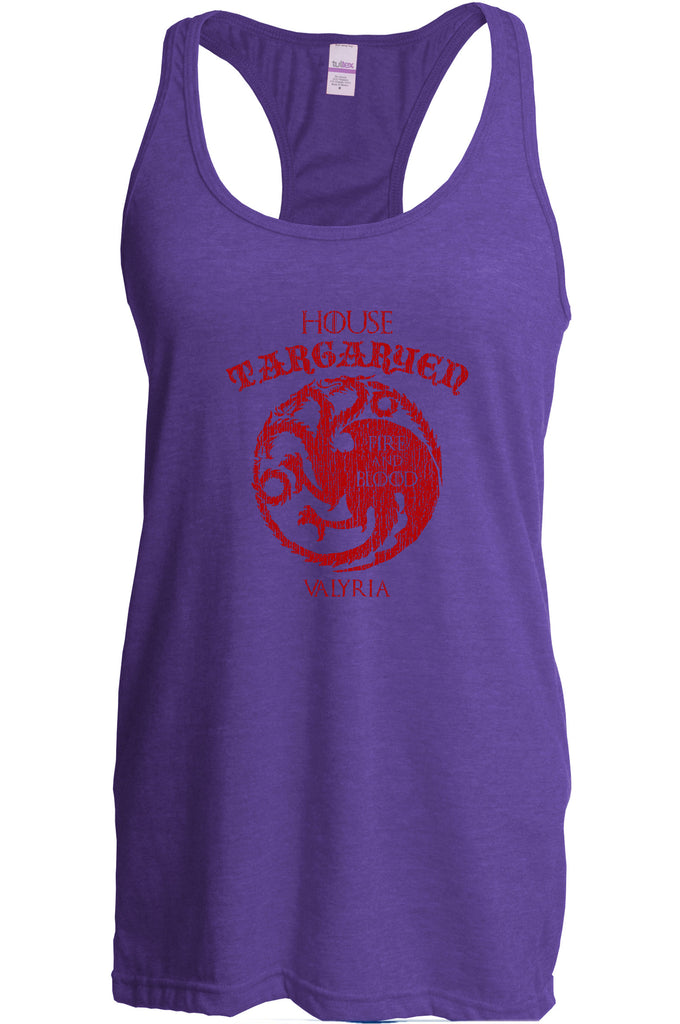 House Targaryen Womens Racerback Tank Top fire and blood dragon Game of Thrones bend the knee Khaleesi queen daenerys sigil king fantasy Kings Landing