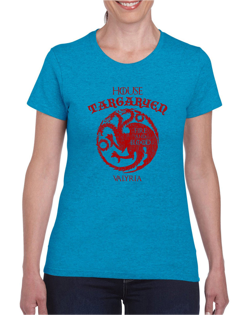 House Targaryen Womens T-shirt fire and blood dragon Game of Thrones bend the knee Khaleesi queen daenerys sigil king fantasy Kings Landing