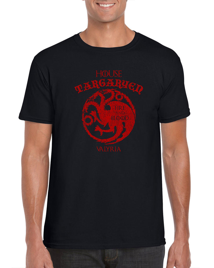 House Targaryen Mens T-shirt fire and blood dragon Game of Thrones bend the knee Khaleesi queen daenerys sigil king fantasy Kings Landing