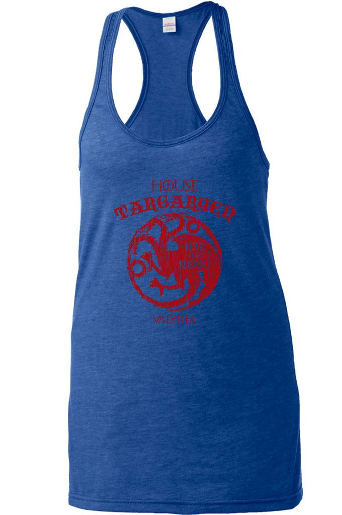 House Targaryen Womens Racerback Tank Top fire and blood dragon Game of Thrones bend the knee Khaleesi queen daenerys sigil king fantasy Kings Landing