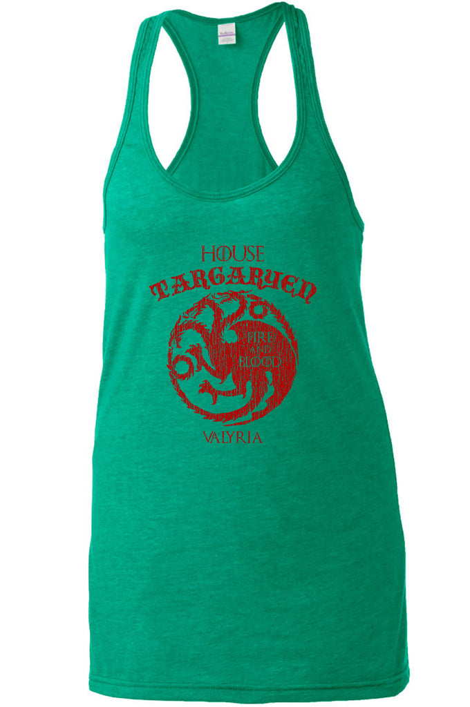 House Targaryen Womens Racerback Tank Top fire and blood dragon Game of Thrones bend the knee Khaleesi queen daenerys sigil king fantasy Kings Landing