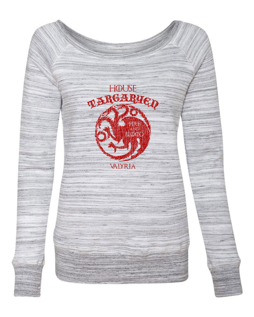 House Targaryen Womens Off the Shoulder Shirt fire and blood dragon Game of Thrones bend the knee Khaleesi queen daenerys sigil king fantasy Kings Landing