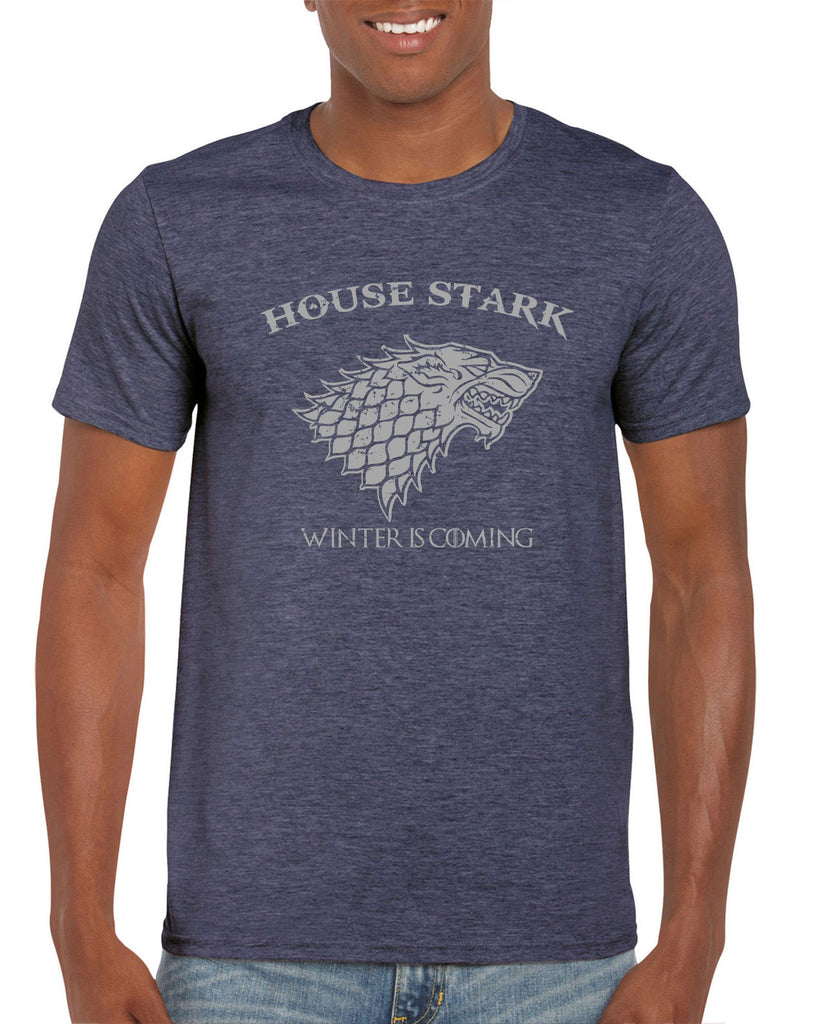 House Stark mens T-shirt dire wolf winterfell game of thrones jon snow winter is coming the north remembers tv show fantasy westeros Kings Landing