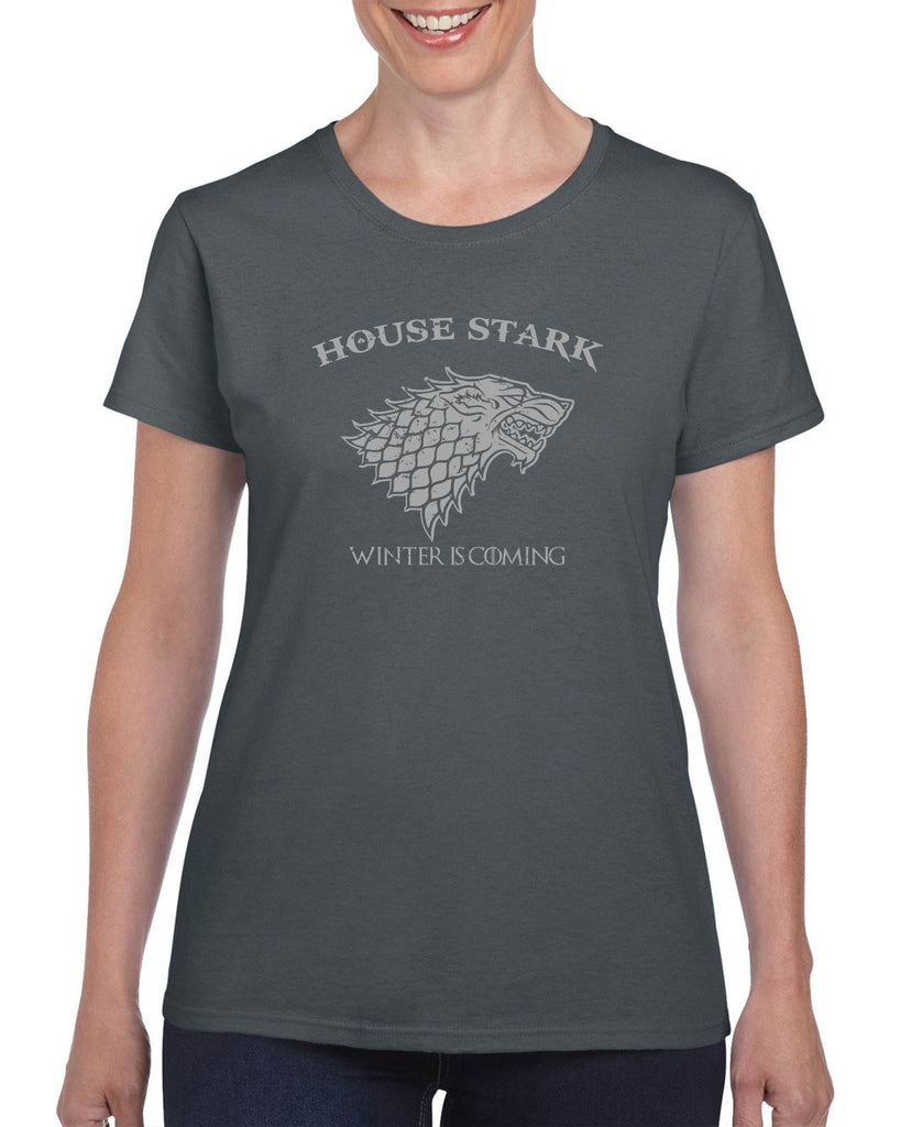 House Stark Womens T-shirt dire wolf winterfell game of thrones jon snow winter is coming the north remembers tv show fantasy westeros Kings Landing