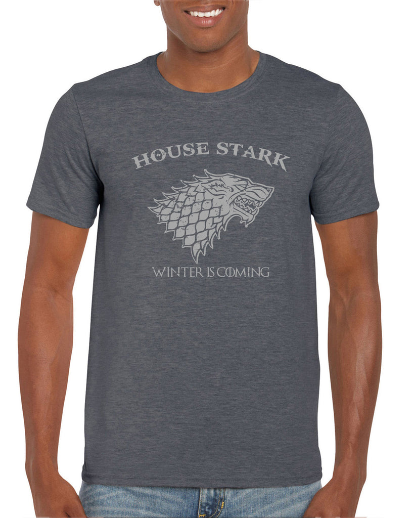 House Stark mens T-shirt dire wolf winterfell game of thrones jon snow winter is coming the north remembers tv show fantasy westeros Kings Landing