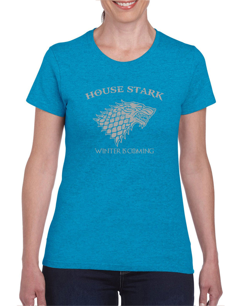House Stark Womens T-shirt dire wolf winterfell game of thrones jon snow winter is coming the north remembers tv show fantasy westeros Kings Landing