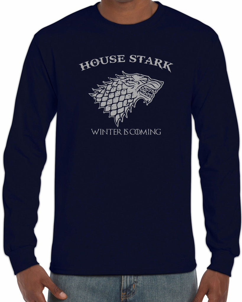 House Stark Long Sleeve Shirt dire wolf winterfell game of thrones jon snow winter is coming the north remembers tv show fantasy westeros Kings Landing
