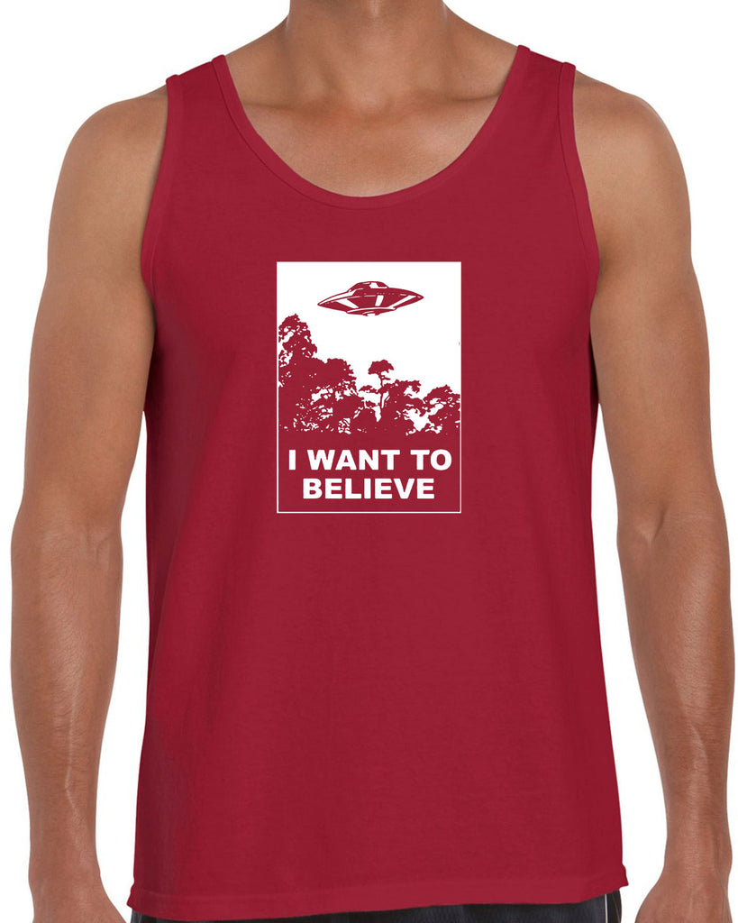 I want to believe Tank Top alien ufo tv show scary vintage retro flying saucer files