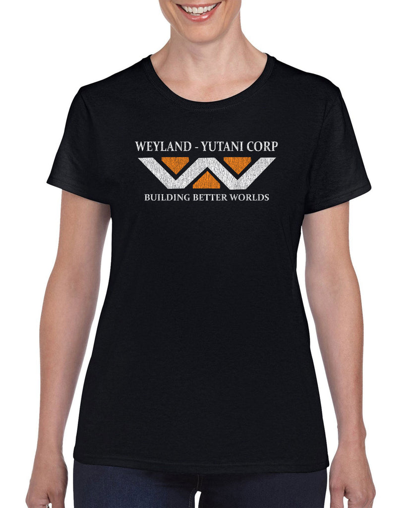 Weyland-Yutani Corporation Womens Short Sleeve T-shirt aliens 80s movie scary horror film alien