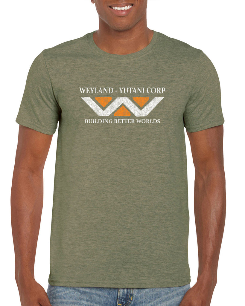 Weyland-Yutani Corporation Mens T-shirt aliens 80s movie scary horror film alien