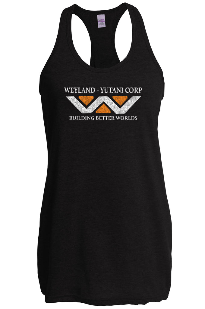 Weyland-Yutani Corporation Womens Racerback Tank Top aliens 80s movie scary horror film alien