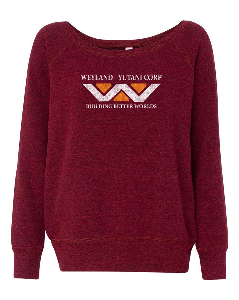 Weyland-Yutani Corporation Womens Off The Shoulder Sweatshirt aliens 80s movie scary horror film alien