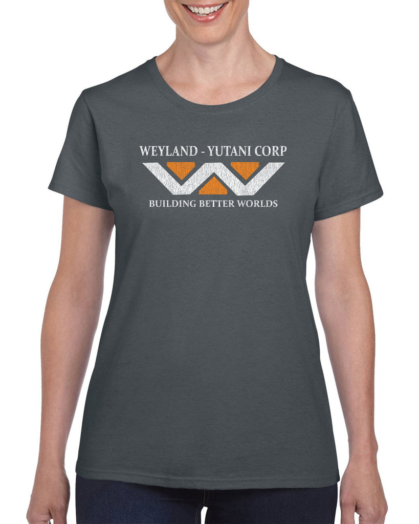 Weyland-Yutani Corporation Womens Short Sleeve T-shirt aliens 80s movie scary horror film alien