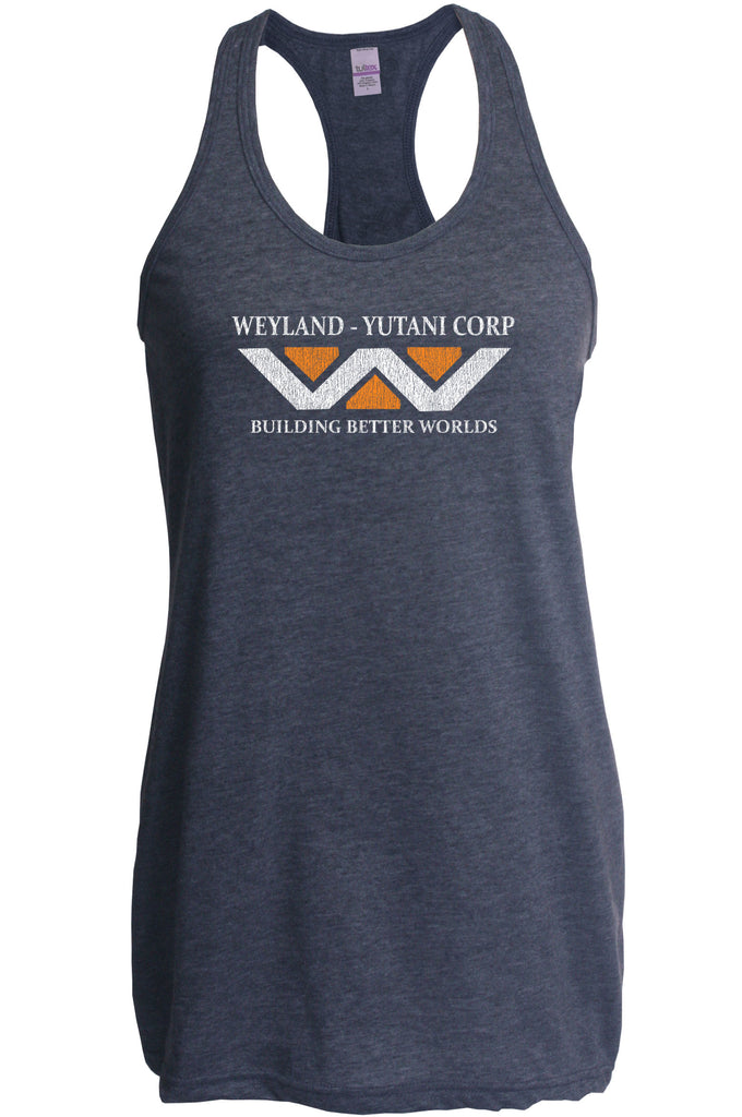 Weyland-Yutani Corporation Womens Racerback Tank Top aliens 80s movie scary horror film alien