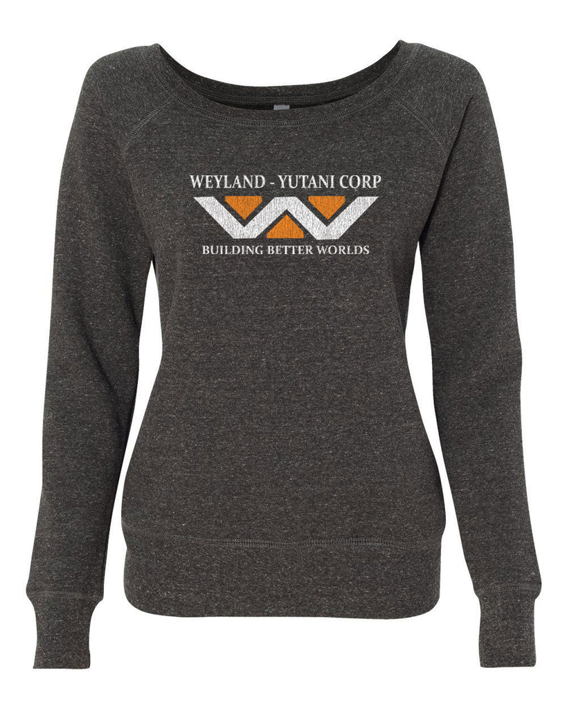 Weyland-Yutani Corporation Womens Off The Shoulder Sweatshirt aliens 80s movie scary horror film alien